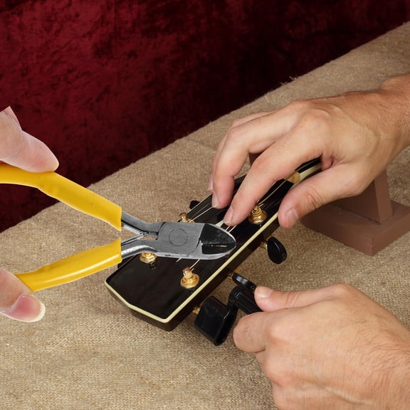 MLINS Guitar String Cutter Metal Tool with Comfortable Handles for Repair Music Instruments Yellow Compact Size