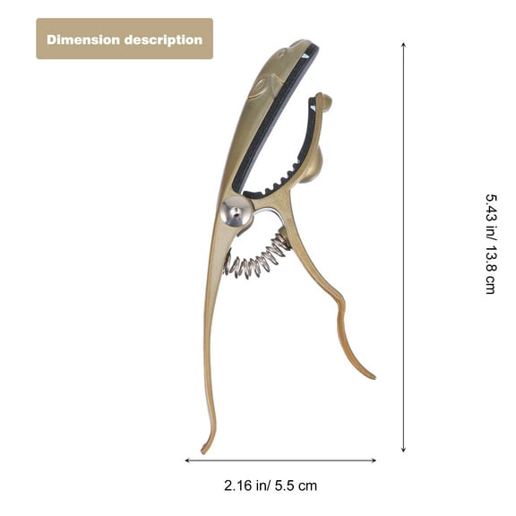 MLINS Guitar Tuner with Leopard Design for Acoustic Electric Guitars Ukulele Banjo Mandolin Golden Aluminum Alloy