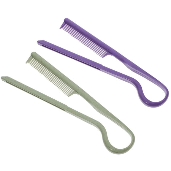 DINHEAROM Decorative Hair Comb V-Shaped Combs Green 2Pcs For Hair Styling
