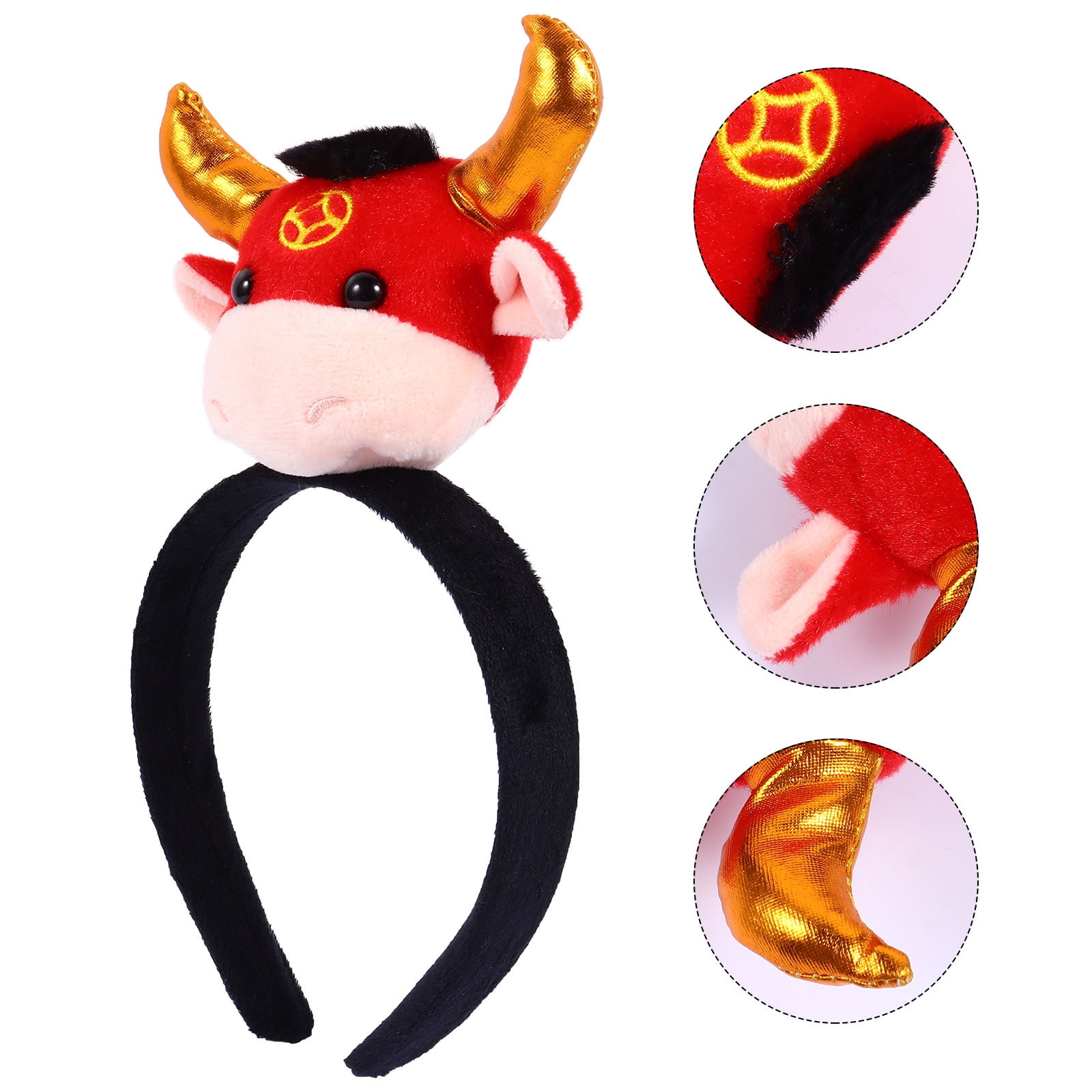 MLINS Hairband for New Year Creative Cow Ears Horns Headband Girl