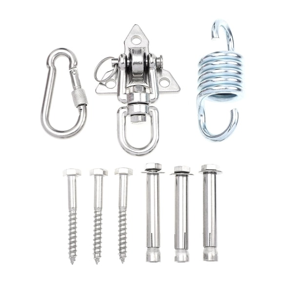 DINHEAROM Hammock Hanging Kit Silver Indoor Use 1 Set 3.9x2.8in