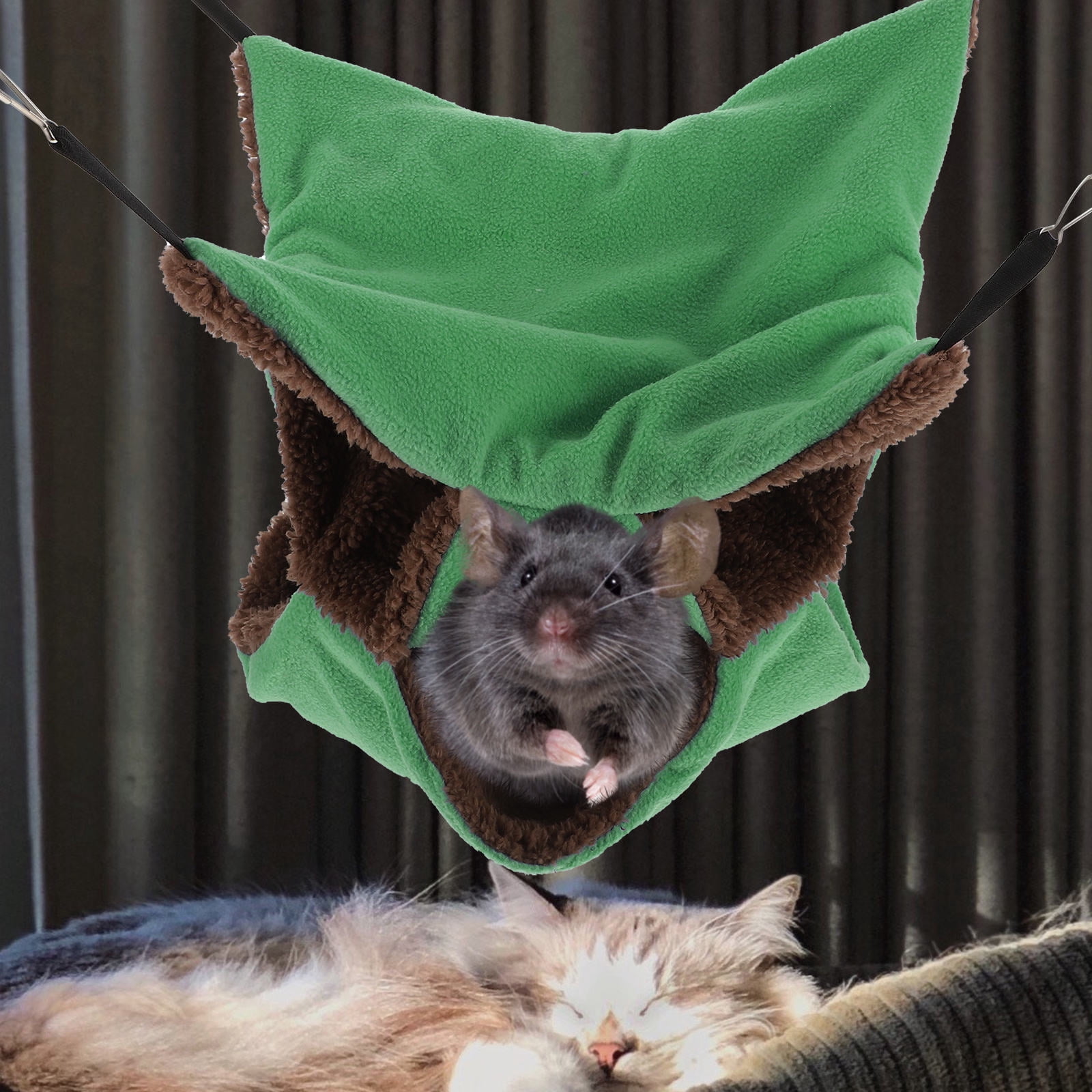 MLINS Hamster Bed Hammock for Stuffed Animals 层毛绒吊 Sleeping Nest ...