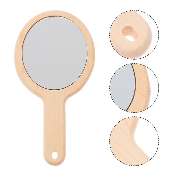 YUYUETIME Hand Held Makeup Mirrors Glass Construction For Bathroom Countertop 1Set