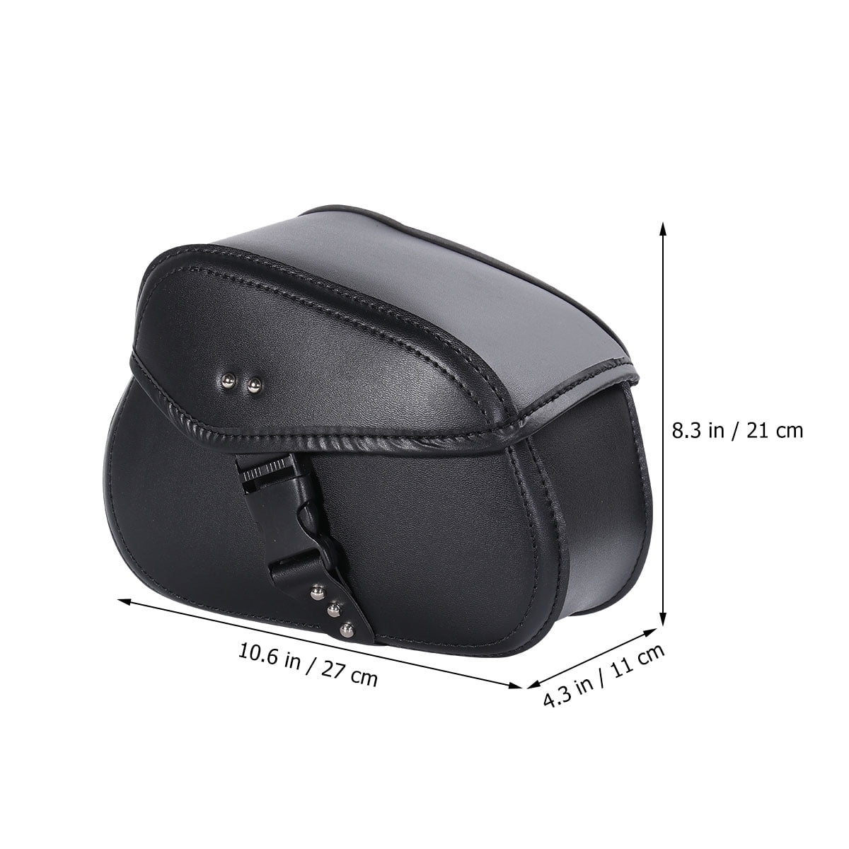 MLINS  Handlebar Bag Motorcycle Universal Saddlebags Barrel for Black