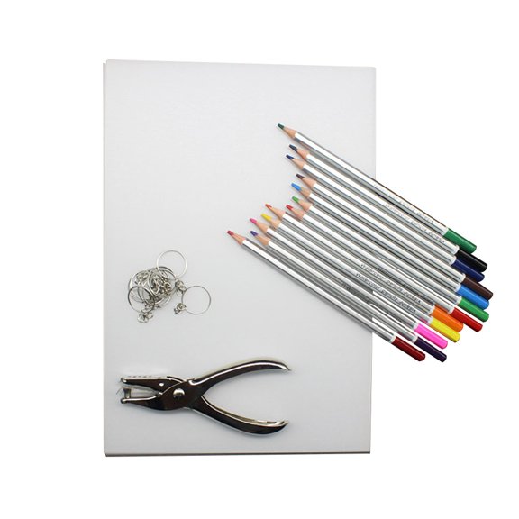 MLINS Handpainted DIY Heat Shrinkable Pieces for Jewelry Charms Crafts Safe Durable White 10 Sheets