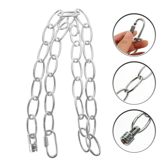 PTOOTP Pendant Lighting Chain Silver Metal for Ceiling Lights and Lamp Parts