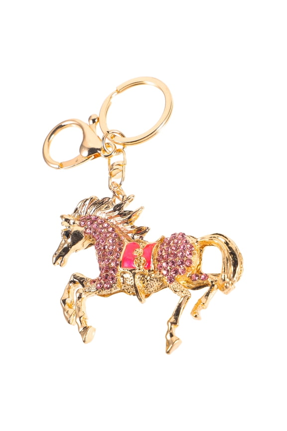 Hanging Horse Pendant Key Chain Unicorn Tack Keychain Cute Toddler Pink