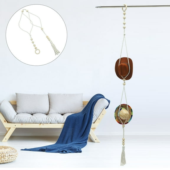 MLINS Hat Storage Rack Organizer Decorative Hanger Hand Weaving Travel