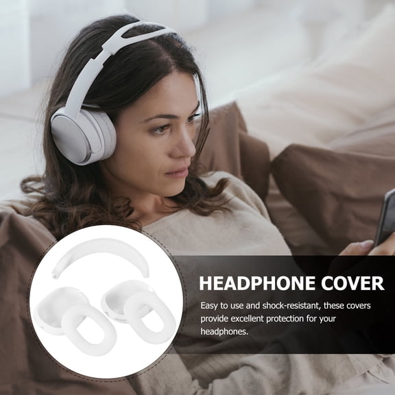 MLINS White Earphone Protective Case and Headphone Accessories Set for Storage and Travel