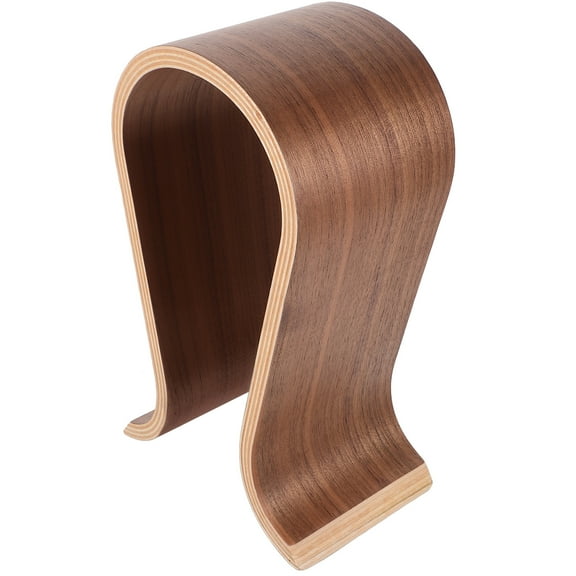 OHOIOLLA Desk Wood Headphone Holder U-type Headset Bracket Brown 1Pack 9.9x5.7in