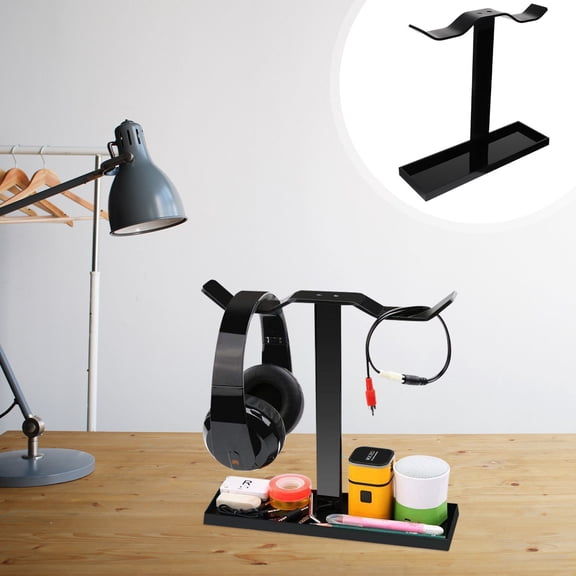 YUYUETIME Acrylic Headphone Stand Earphone Desk Hanger 1Set 10.8x10.7in