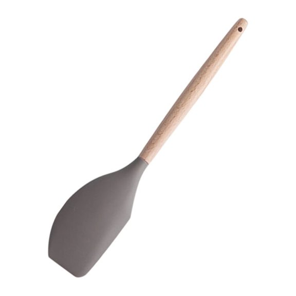 MLINS Heat-resistant Kitchen Utensil Spatula with Wooden Handles Grey