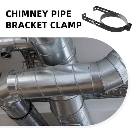 MLINS Heavy Duty Adjustable Pipe Bracket Heavy Duty Split Ring Pipe Hanger Pipe Bracket Clamp 6 Inch Wall Strap Round Gas Vent Pipe Strap