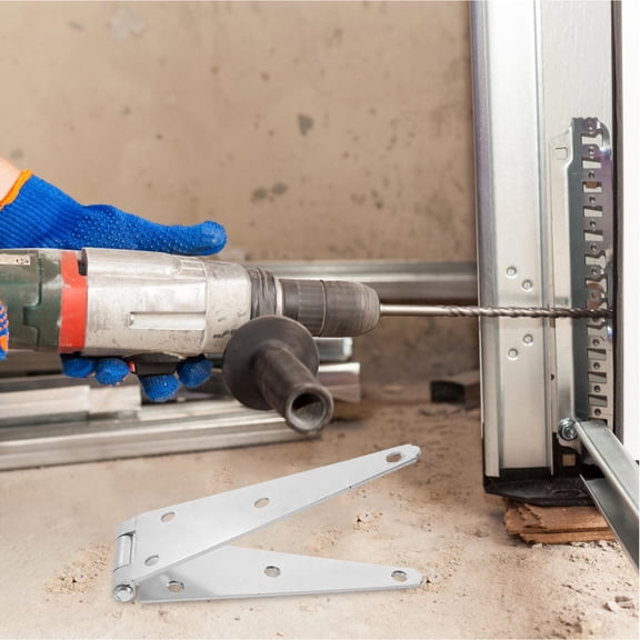 MLINS Heavy Duty Door Hinge With Slotted Bearing For Garden Gates Galvanized Iron For Replacing Old Or Damaged Hinges Suitable For Outdoor Use