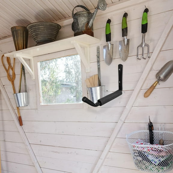 MLINS Heavy Duty Garage Wall Hooks for Hanging Bikes Ladders and Tools 1 Set Versatile Mount Garage Hooks