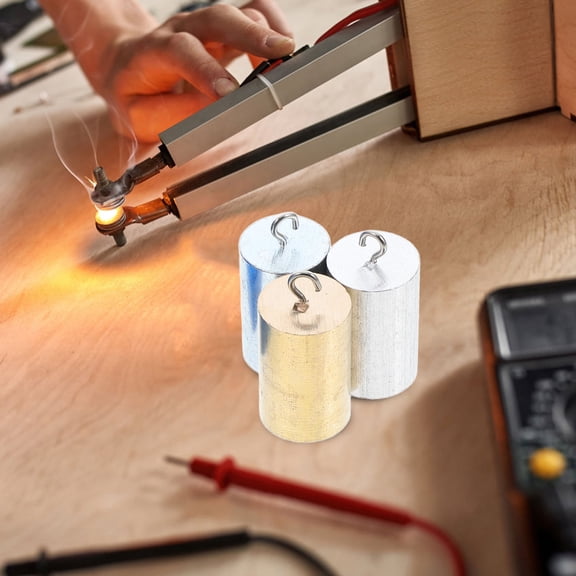 MLINS Hemoton 3pcs Scientific Experiment Instruments for Physics Teaching Supply Aluminum Density Cylinders Metal Experiments Density Cylinder