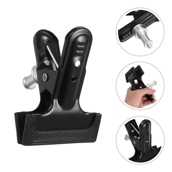 DINHEAROM Clips For Backdrop Black Metal Spring Clamps Professional Photographers 1Set