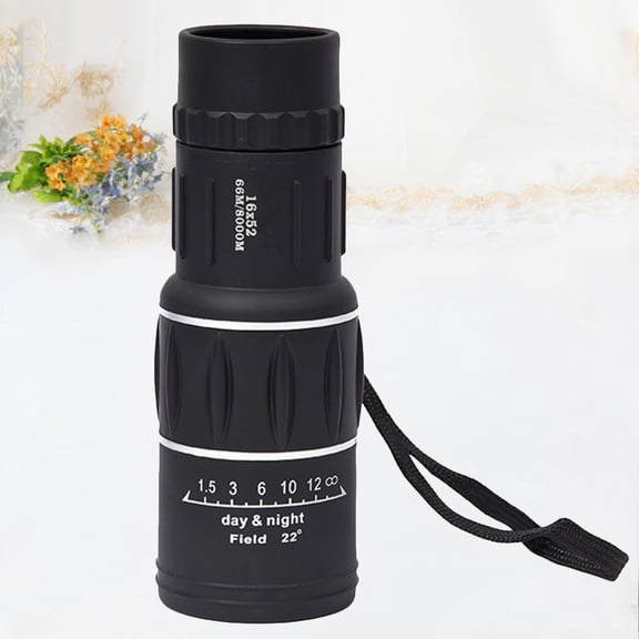 MLINS 12x50 High Magnification Outdoor Telescope with Portable Wheel Adjustment, Black, Ideal for Bird Watching and Hiking