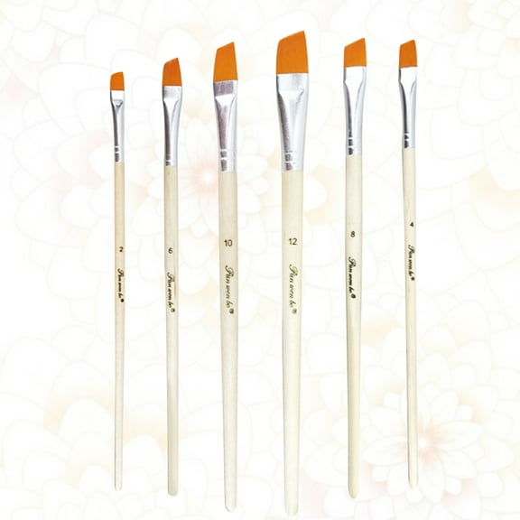 MLINS HighQuality Nylon Painting Brush Set for Versatile Use in School Church Fairs and Parades Assorted Color 6 Pcs