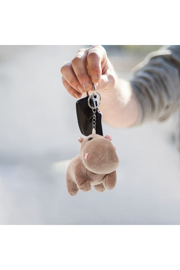 Hippo Keychain Plush Hippo Key Chain Plush Hippopotamus Keychain Animal Keyring Handbags Purse Charms Party Favors For Home Novelty Keychains