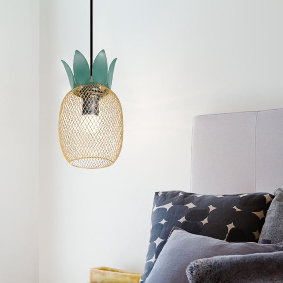 MLINS Hollow-out Lamp Shade Pineapple Shaped Ceiling Light Shade Metal Mesh Light Shade
