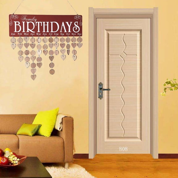 FOMIYES DIY Calendar Reminder Board Red Decor 1Set 15.7x4.7x0.2In