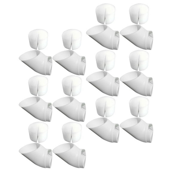 MLINS Hydroponic Growing Tower Cup for Vegetables and Orchids SpaceSaving Design White Plastic Set of 6