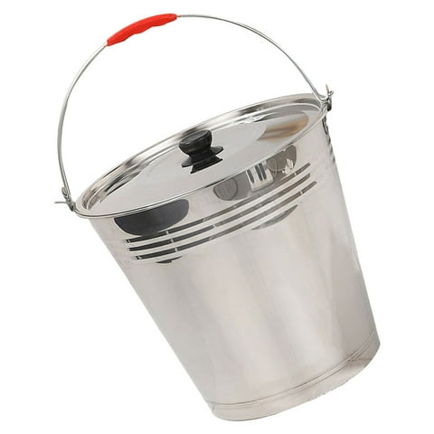 Milisten Outdoor Bucket with Lid, Assorted Colors, 10.2x8.7in Utility Bucket for Gardening and Storage, 1 Set