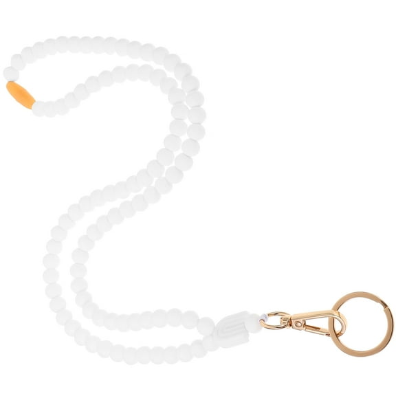 MLINS Id Badges Hanging Ropes Name Lanyard Beads Lanyards Retractable White
