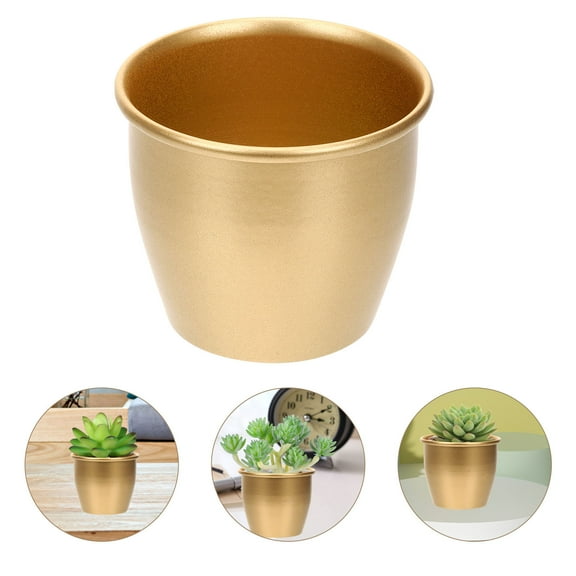 MLINS  Indoor Succulents Metal Flower Pot Desktop Planting Home Decor