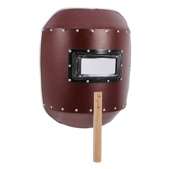 MLINS Industrial Handheld Welding Mask with Wood Handle Welding Face Protector with Eyeglass Welders Shield Welders Accessories