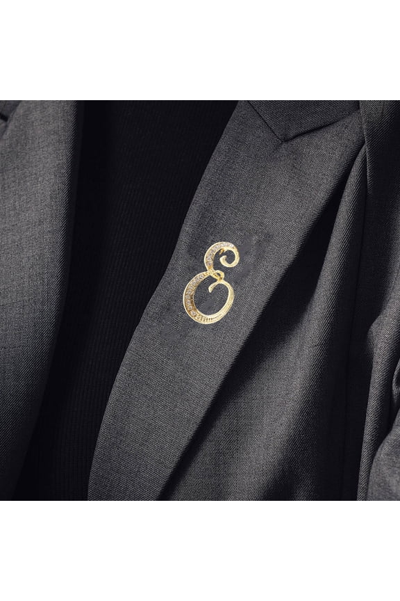 Initial Brooches for Women English Alphabet Miss and