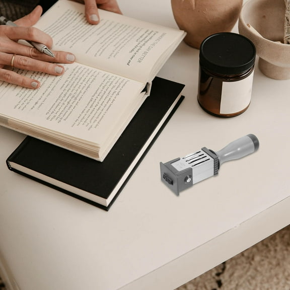 MLINS Inking Date Stamper Portable Adjustable Day Month Year Stamp Tool for Office Accounting Bookkeeping Paperwork Documentation