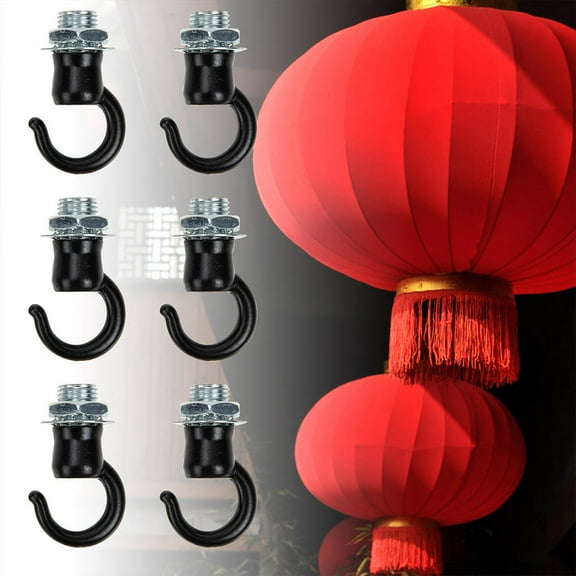 MLINS Iron Ceiling Hooks for Hanging Lights with Strong Load Capacity Vintage Black Design for Home 12pcs