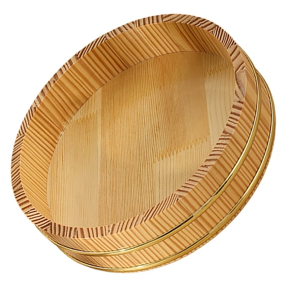 Rice Mixing Tub Wooden 1Pack 10.4X10.4X2.8In