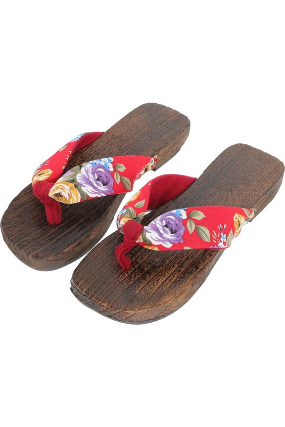 Japanese Wooden Clogs Slippers for Home Use Lightweight Portable Delicate Sandals Women Shoes 1