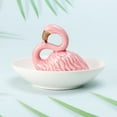 thumbnail image 1 of MLINS  Jewelry Display Ceramic Storage Tray Flamingo Dish, 1 of 8
