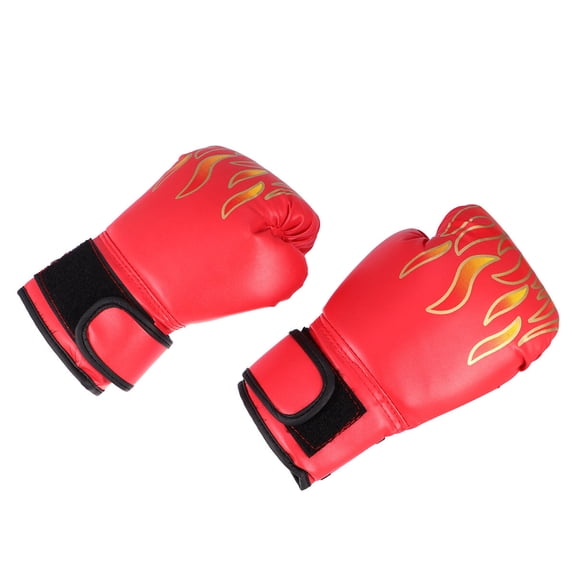 MLINS Junior Boxing Gloves Flame Pattern Gloves Child 21.50X10.00X2.00CM Red
