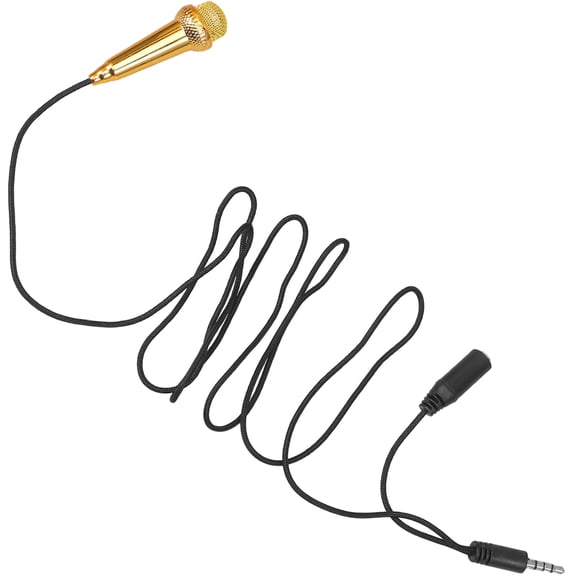 DINHEAROM Mikrofonmusik Vorhang Microphone Golden Aluminium Magnesium Alloy 1Pack Singing