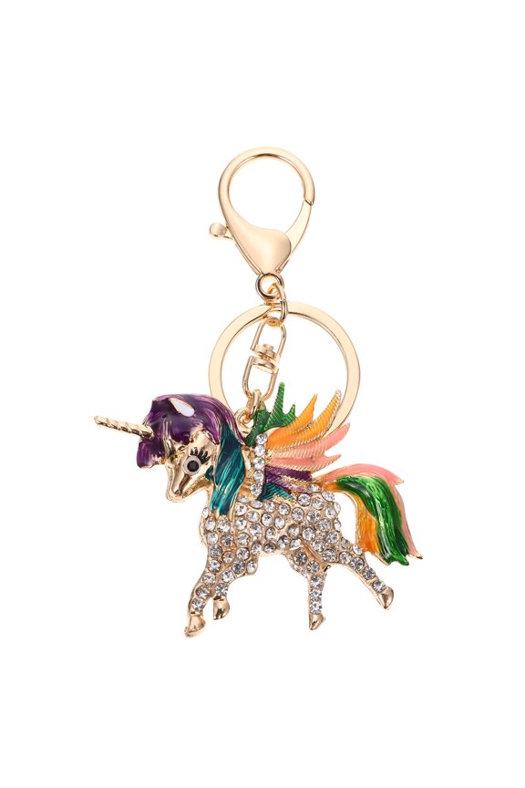 Key Charms Unicorn Keychain Practical Keychain Pendant Miss 12X5.7cm Colorful