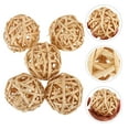 thumbnail image 1 of MLINS Khaki Rattan Woven Balls for Decor Made of Plastic Great for Party Scene Layout 5pcs, 1 of 8