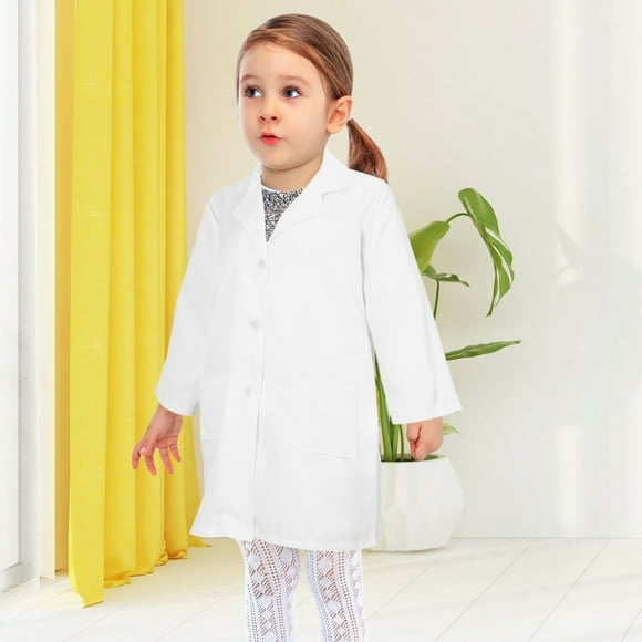MLINS Kids Doctor Costume with Working Stethoscope 1 Set Includes Doctor Coat and Scientist Costume for Dress