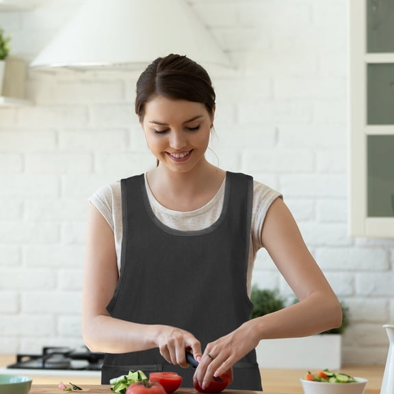 Milisten Kitchen Cooking Aprons Polyester Protective Art Projects 1 Piece 33.5x19in