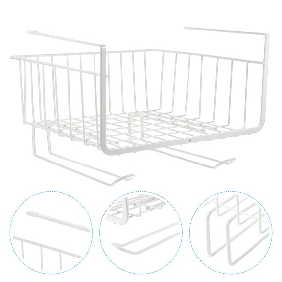 YUYUETIME Under Cabinet Shelf Organizer Iron White 1Pack