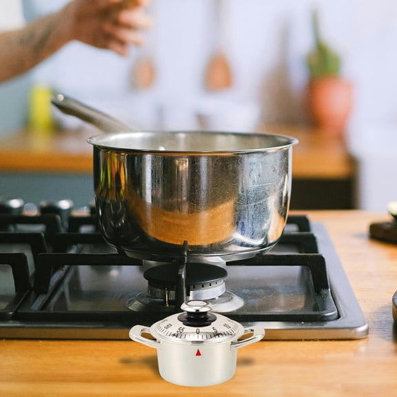 MLINS Kitchen Cooking Countdown Management Reminder Soup Pot Shaped Timer Kitchen Mechanical Timer 60-minute Countdown Egg Reminder