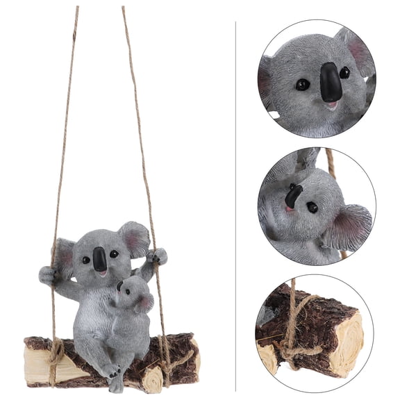 MLINS Koala Shaped Decor Made of Resin for Garden Adornment Grey Color Suitable for Outdoor Ornament 1Pc