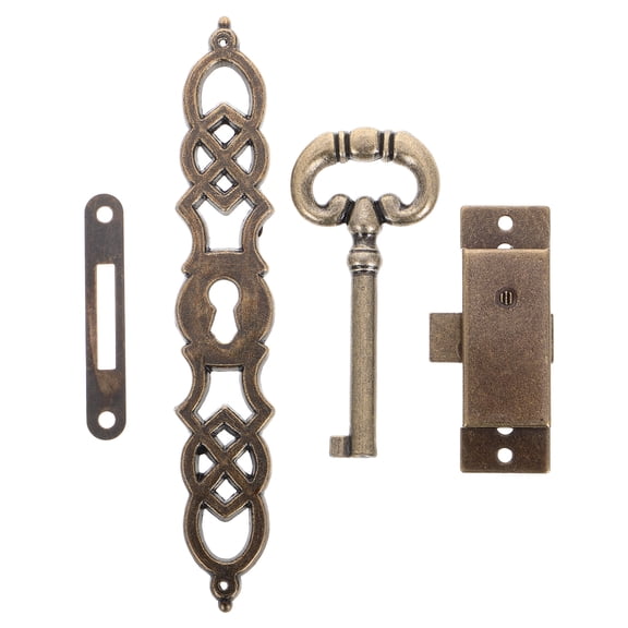 Hemoton Antique Metal Cylinder Door Floor Standing Clock with Mechanical Movement for DIY Decoration