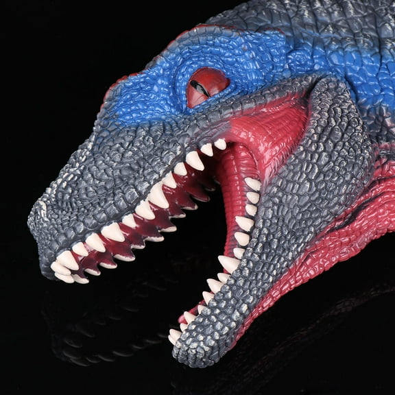 MLINS Lifelike Dinosaur Hand Puppet with Articulated Jaw for Role Play and Imaginative Games Multi PVC 1PC