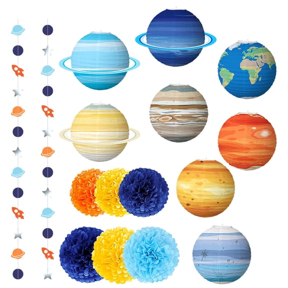 MLINS Light Birthday Decors Planet Lantern Creative Design Lanterns Paper Material