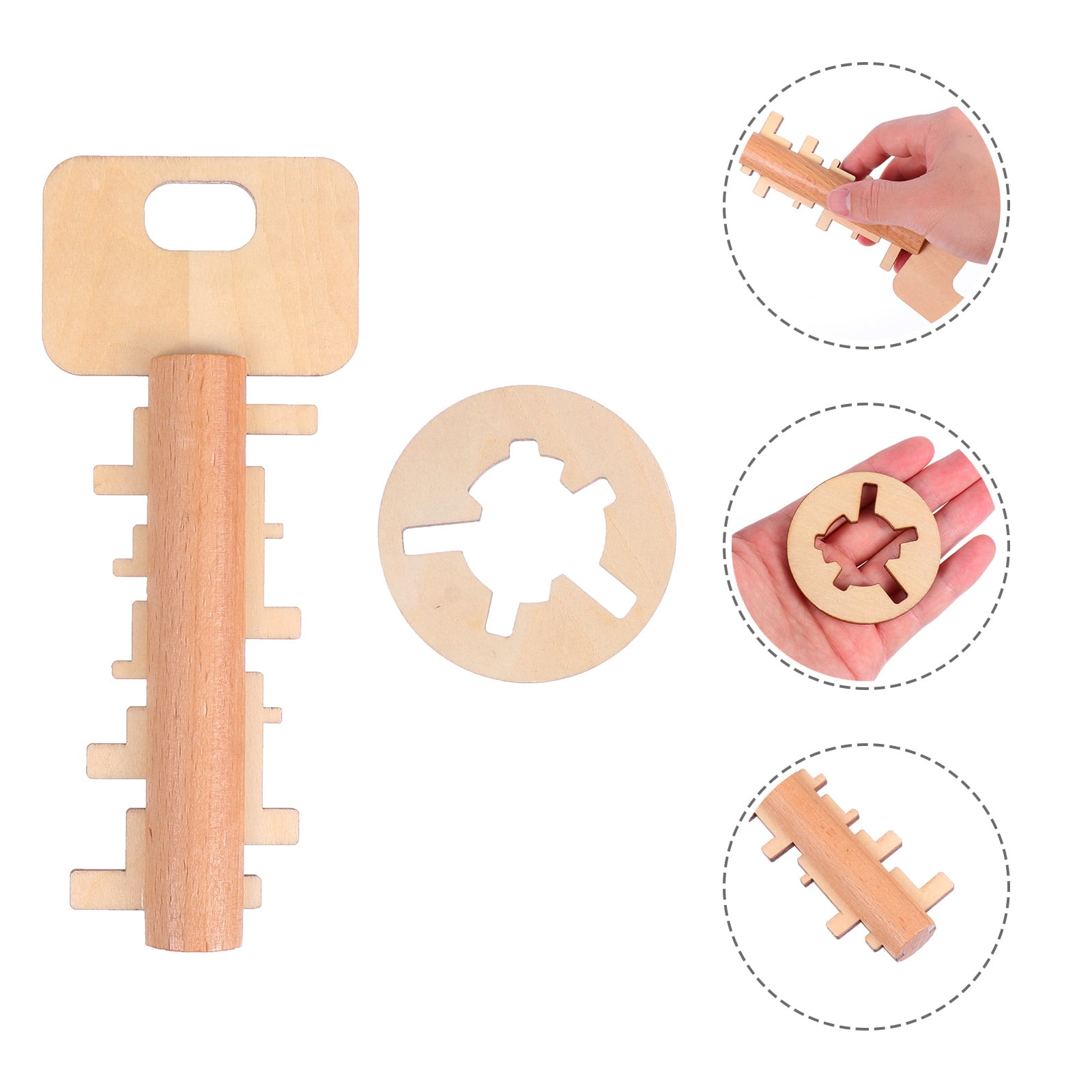 Complex Lock Toy MLINS Luban Lock Toy Intellectual Game for Kids Yellow Synthetic ...